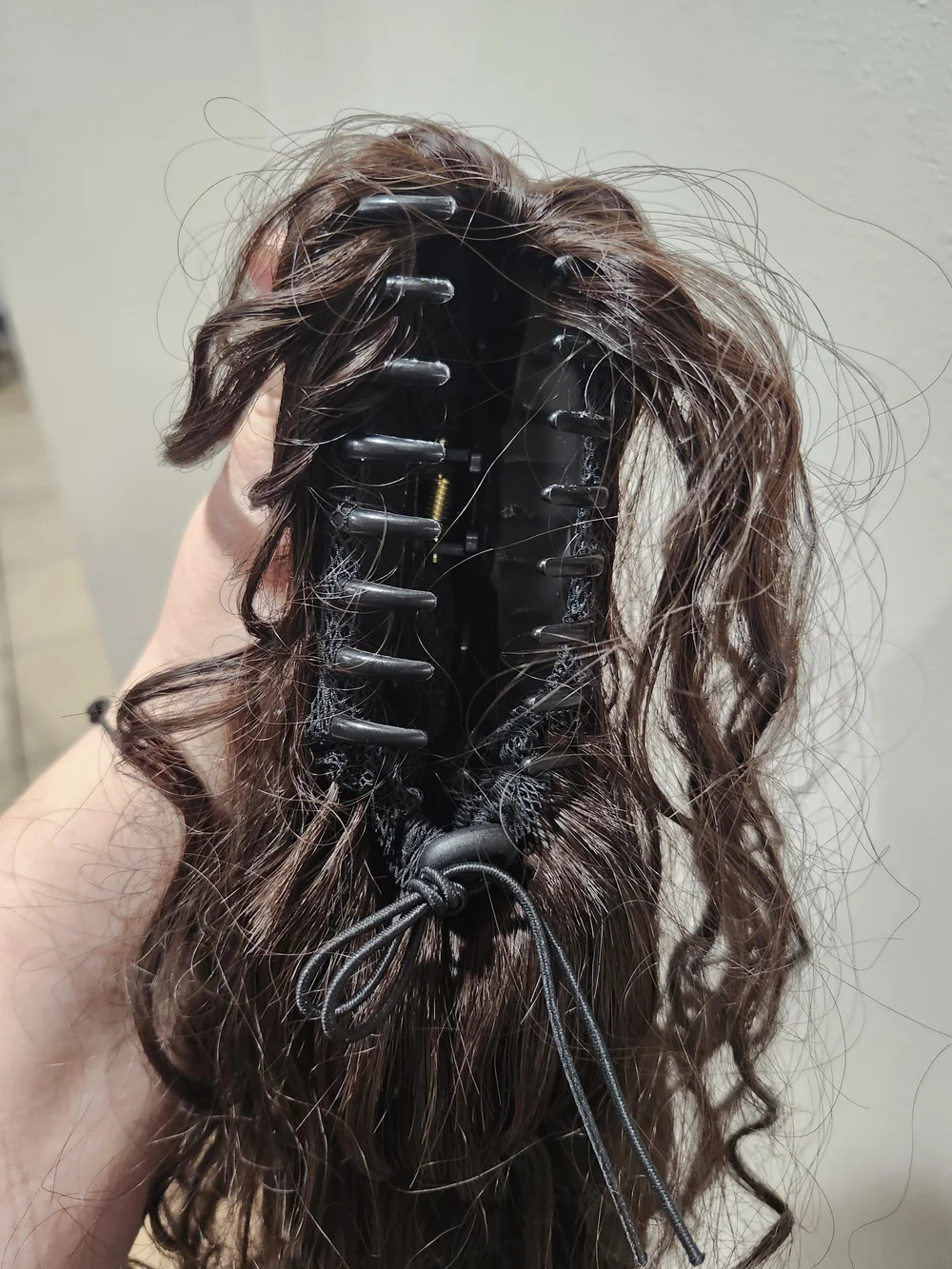 Natural Wave Long Women's Hairpiece - Dark Brown